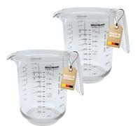Westmark Gerda 306822E3 Lot de 2 doseurs/gobelets avec échelles multilingues et différentes unités de mesure Capacité 1 l Plastique Transparent, Pichet Mesureur, 2pcs.