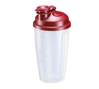 Westmark Gobelet Mélangeur/Shaker avec Echelle/Graduation de mesure, Disque amovible et Bec verseur refermable, Capacité : 0,5 l, Plastique, sans BPA, Mixery, Couleur : Translucide/rouge, 2435227R