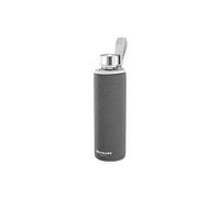 Westmark Gourde en Verre avec Imprimé, Protection Textile Incl., 550 ml, Verre/Silicone/Caoutchouc, Sans BPA, Viva, Gris/Argenté/Transparent, 5272226A