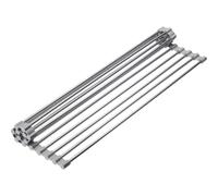 Westmark Home - Tapis d'égouttement Flexible avec Bord en Silicone pour sécher la Vaisselle, Les Couverts et Les Verres, Tapis d'égouttement pour évier - Acier Inoxydable et Silicone