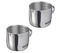 Westmark Lot de 2 pots à lait Brasilia 30 ml - Idéal pour la crème de café, le lait, le miel et autres ajouts de café et de thé, accessoires Barista - Acier inoxydable