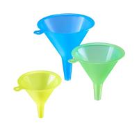 Westmark Lot de 3 entonnoirs de Remplissage/transvasement, Plastique de Haute qualité, sans BPA, Couleurs Assorties, Bleu/Jaune/Vert, 51172211