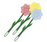 Westmark Lot de 3 tapettes à mouches en forme de fleur en plastique Vert/couleurs assorties 509522E3