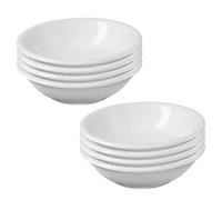Westmark Lot de 8 petits pots ronds en céramique - Diamètre : 7 x 2 cm - Tapas + Friends - Blanc - 697522E3