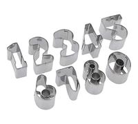 Westmark Lot d'Emporte-Pièces, Chiffres, Acier inoxydable, 0-9, 9 pcs., Argent", 35382280
