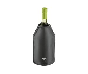 Westmark Manchon de refroidissement, pour bouteilles de vin ou de champagne, par exemple pour bouteille de diamètre jusqu'à 9 cm, refroidit jusqu'à 2 h, plastique, polo, noir/blanc, 52433370