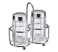 Westmark Menage 63112260 Salière et poivrière, 3 pièces, capacité 50 ml, verre/plastique/acier inoxydable, traditionnel, transparent/argenté