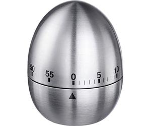 Westmark Minuteur, Mécanique, pour 60 Min, Design Simple, Acier Inoxydable, Tempus, Argent/Noir, 10972260