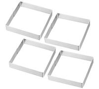 Westmark Moules À Tartelettes, Lot de 4 - Moules Parfaits Pour Tartes et Quiches - Résultats De Cuisson Uniformes Grâce à La Perforation - Couleur argent, 10x10 cm