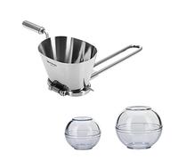Westmark Moulin à herbes en acier inoxydable + 2 boules de conservation des aliments Diamètre 7/9 cm, Argent/Clair
