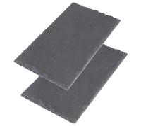 Westmark Naturschiefer-/Servierplatten, 2 Stück, Rechteckig, Fläche: je 30 x 15 cm, Schiefer, Tapas + Friends, 694122E3
