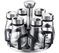Westmark Organisateur d'Épices Lisbon - Ensemble Pratique de 7 Shakers à Épices avec Carrousel, Rond, Rotatif avec Grande Poignée, Pots à Épices de 125 ml