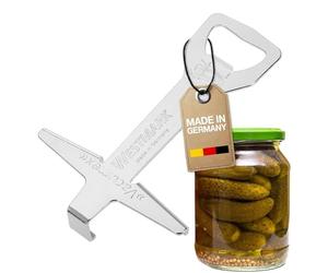 Westmark Ouvre-Bocal avec Décapsuleur, Longueur : 13,1cm, Acier, Chromé, Vacumex, Argent, 10562270