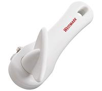 Westmark Ouvre‑boîte de sécurité Klu – avec pince, 18 cm, acier inoxydable/plastique, blanc