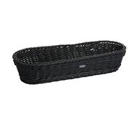 Westmark Panier/Corbeille polyvalent à Baguettes, convient à l'Hôtellerie et à la Restauration, Ovale, env. 40 x 16 x8 cm, Fibres synthétiques, Saleen Edition, Noir, 02051719101