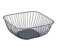 Westmark Panier métallique Quadro, petit modèle - Corbeille filaire décorative pour fruits et pain, idéale pour fruits, légumes, pain et viennoiseries - Noir, 20 x 20 x 8 cm