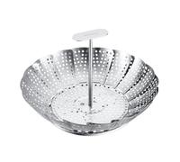 Westmark Panier vapeur small - Panier ajustable pour cuire à la vapeur légumes et aliments, pour casseroles Ø 14 à 23 cm. Compatible lave-vaisselle. Acier inoxydable, silicone