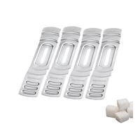 Westmark Pinces à Sucre, Lot de 4 - Ensemble pour Punch Flambé et Cuisine pour une Douceur Individuelle - Acier Inoxydable Robuste - Couleur argent, 4 x Ø 9,5 cm, Rosé