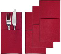 WESTMARK Pochette à couverts Cozy rouge 4pcs