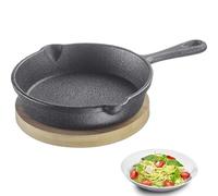 Westmark Poêle en fonte Tapas + Friends - petite casserole en fonte, pour tous types de cuisinières, à induction ou à gril, poêle en fonte avec tapis en fer, 125 ml