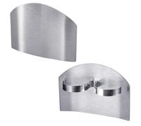 Westmark protection des doigts - outil de cuisine pour couper les fruits et légumes en toute sécurité, protège-doigts de haute qualité - acier inoxydable, 2 pièces, Argenté