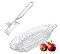 Westmark Râpe à Pomme et Éplucheur, Set de 2 pièces en verre/inox/acier, Steel, Transparent/Argenté, 115222E6