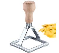 Westmark Roulette à Ravioli/Pâtisserie Giulia - Découpe Pratique Carrée pour Couper la Pâte Faite Maison et la Pâte à Tarte, Carré, 70 x 70 mm - Zinc, Bois de Hêtre