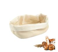 Westmark Sac à Pain Ovale - Corbeille à Pain en Tissu pour Pain, Petits Pains, Pâtisseries et Fruits - Rangement à Pain Moderne en Coton - Beige Clair/Beige, 25 x 18 cm
