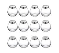 Westmark Salière, 12 pièces, capacité : 50 ml chacune, Verre/acier inoxydable, Roma, Argenté/transparent, 654722E2