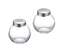 Westmark Salière et Poivrière, Set de 2, Capacité : env. 50 ml, Verre/Acier Inoxydable, Roma, Argent/Transparent, 654622E1