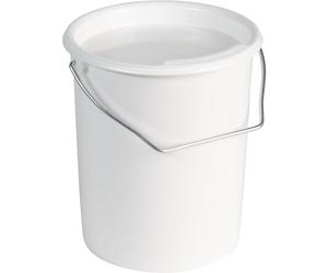 Westmark Seau à Lait/de Stockage/d'Alimentation avec Anse et Couvercle, capacité : 3 L, plastique, Blanc, 237922E1