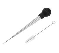 Westmark Seringue à Jus/Sauce, avec brosse de nettoyage, longueur : 27,5 cm, acier inox/silicone/PA, argenté/noir, 61402260