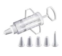 Westmark Seringue de glaçage, avec 5 douilles, Capacité : 100 ml, plastique, transparent/blanc, 30772270