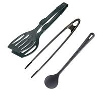 Westmark Set, 3pcs, 1 Double Spatule + 1 Pince à Rôti et à Service + 1 Cuillère à Mélanger/Cuisiner, PA, Gentle, Noir, 210022E6