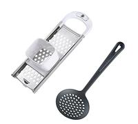 Westmark Set à Spätzle, 2 pièces, 1 Rabot/éminceur à Spätzle avec Chariot à Pâte, knöpfle + 1 Louche, Gentle, Acier inoxydable/ABS/PA, Blanc/argenté/noir, 611222E6, Non Renseigné