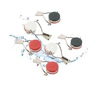 Westmark Set Bouchon de Bouteille à Levier, 6 pièces, avec Joint en Silicone, Acier, Rouge/Blanc/Noir, 444022E3