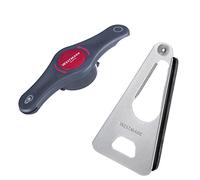 Westmark Set de 2pcs : 1 Ouvre-boîte Polyvalent + 1 Ouvreur Combiné, Plastique/acier/caoutchouc de haute qualité, Twist/Propeller, Argenté/anthracite/rouge, 105022E6
