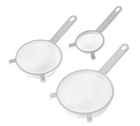 Westmark Set de 3 Passoires, Passoire à Thé ø 8 cm, Passoire de Cuisine ø 14 cm + ø 18 cm, Spezial, Plastique, Blanc, 128722E6