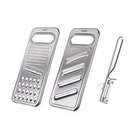 Westmark Set de 3 pièces : râpe universelle + râpe à concombres + éplucheur en acier inoxydable + famille Argenté 100222E6