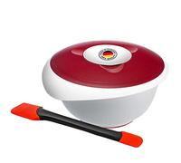 Westmark Set de cuisine et de Pâtisserie, 2 pièces, Bol mélangeur avec Couvercle 3,5 l et Spatule avec Têtes amovibles en Silicone, plastique/silicone, Duo, Blanc/Rouge/Noir, 315522E6