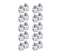 Westmark Set de Mini Saupoudreur à Epices, 10 Set de 2 Pièces, Capacité : env. 10 ml, Acier Inoxydable/Verre, Argent/Transparent, 630722E2