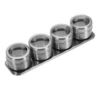 Westmark Set de pots à épices/ Tableau à épices, 5 pièces, avec 4 pots en acier inoxydable ø 6,5 cm, volume d'environ 75 ml chacun, acier inoxydable, 65152260