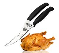 Westmark Set de volaille en acier inoxydable - 1x ciseaux à volaille, 1x seringue à jus de cuisson & fil de cuisine 60m - Parfait pour la gastronomie ou la maison (Black/ 3 pièces)