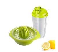 Westmark Set Fitness à 2pcs, Presse-Agrumes, Presse-Oranges et Shaker à Vinaigrette, Capacité : 0,5 L chacun, Plastique, Mixery, Limetta, Vert pomme/Transparent, 3091227E