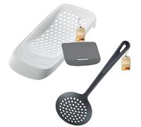 Westmark Set Spätzle, 2 pièces, 1 Râpe à Spätzle avec Grattoir flexible, Spatzl + 1 Louche, Gentle, ABS/PA, Blanc/Gris/Noir, 611322E6
