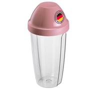 Westmark Shaker à vinaigrette Maxi - 0,5 l, disque mélangeur amovible | Vinaigrettes, shakes, sauces, cocktails, petits pots, couvercle à vis, anti-éclaboussures, sans BPA, clair/rose, 3090227P