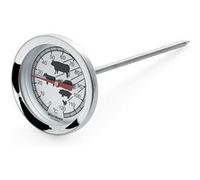 Westmark Thermomètre à viande 12692270 – Acier inoxydable, symboles lecture facile, argent/rouge
