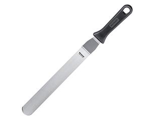 Westmark Spatule Coudée Professionnelle, Angle, Flexible, Dimensions: 3,5 x 25,5 cm, Longueur : 43 cm, Acier Inoxydable/Plastique, Master Line, Noir/Argent, 31282270
