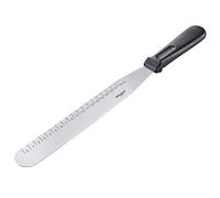 Westmark Spatule Droite, Avec Graduations en Cm, Longueur : 38,7 cm, Acier Inoxydable/Plastique, Argenté/Noir, 30062270