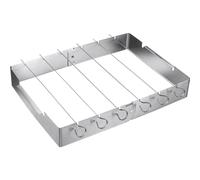 Westmark Support pour brochettes - idéal pour préparer des chiches-kebabs ou d'autres brochettes de barbecue - acier inoxydable, 7 pièces, Blanc